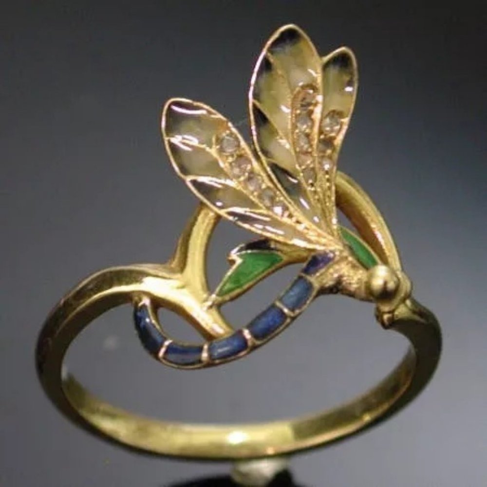 delicate dragonfly ring - Picture 2 of 3